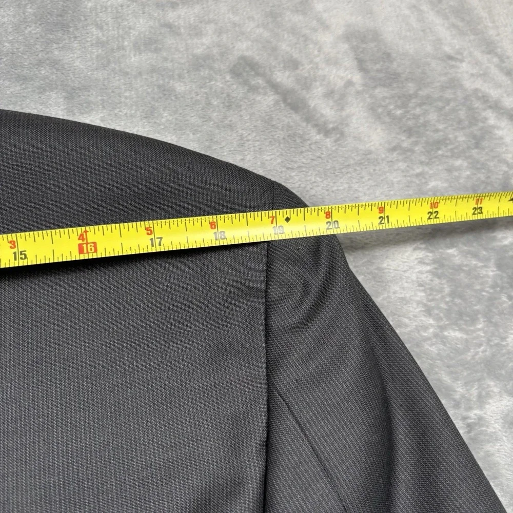 Joseph Abboud 42L Slim Fit Sport Coat Gray Super 110s VBC Wool Blazer 42 Long